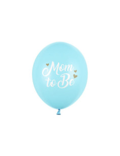 Balony 30 cm, Mom to Be, Pastel Light Blue (1 op. / 6 szt.)