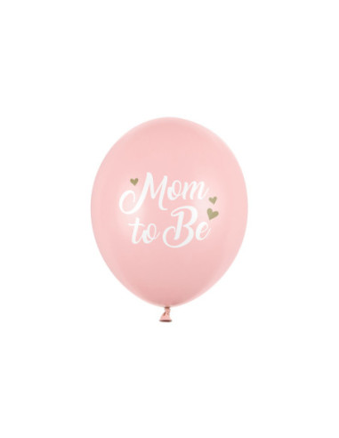 Balony 30 cm, Mom to Be, Pastel Pale Pink (1 op. / 6 szt.)