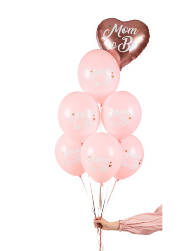 Balony 30 cm, Mom to Be, Pastel Pale Pink (1 op. / 6 szt.)
