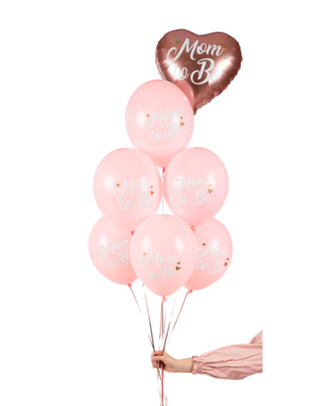 Balony 30 cm, Mom to Be, Pastel Pale Pink (1 op. / 6 szt.)
