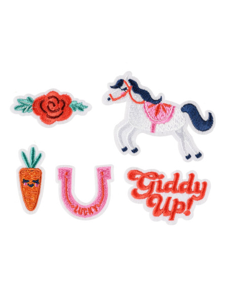 Naprasowanki Giddy up, mix, 2-7x3.5-7 cm (1 op. / 5 szt.)