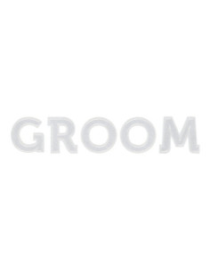 Naprasowanka GROOM, biały, 30x6cm