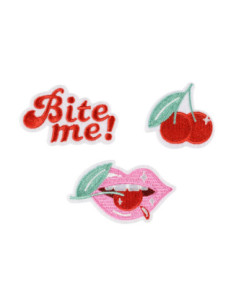 Naprasowanki Bite me, mix, 4-4.5x4.5-7 cm (1 op. / 3 szt.)