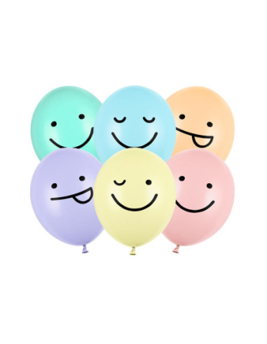 Balony 30 cm, Buźki, mix (1 op. / 50 szt.)