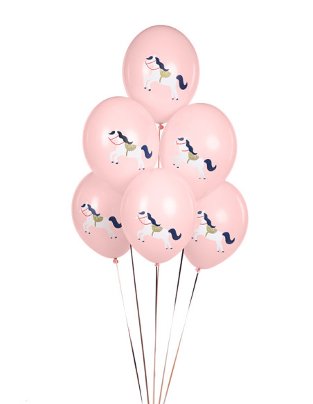 Balony 30 cm, Konik, Pastel Pale Pink (1 op. / 50 szt.)