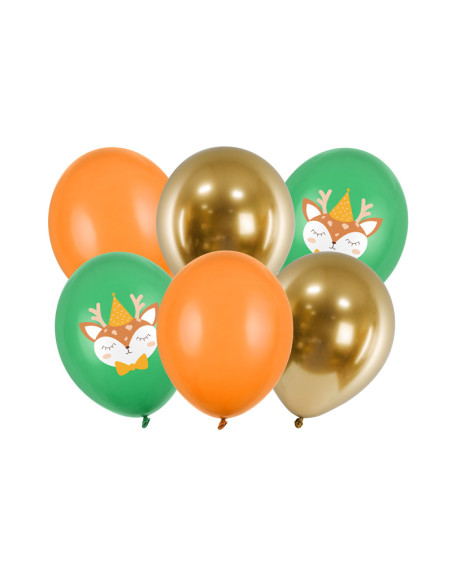 Balony 30 cm, Jelonek, mix (1 op. / 6 szt.)