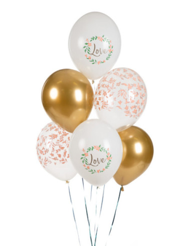 Balony 30 cm, Love, mix (1 op. / 6 szt.)