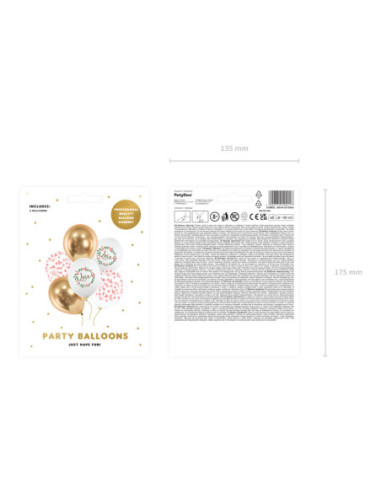 Balony 30 cm, Love, mix (1 op. / 6 szt.)