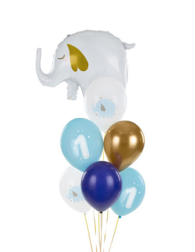 Balony 30 cm, Roczek, Pastel Light Blue (1 op. / 6 szt.)