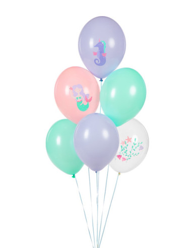 Balony 30 cm, Morski Świat, mix (1 op. / 6 szt.)