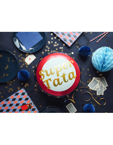 Balon foliowy Super Tata, 45 cm, mix