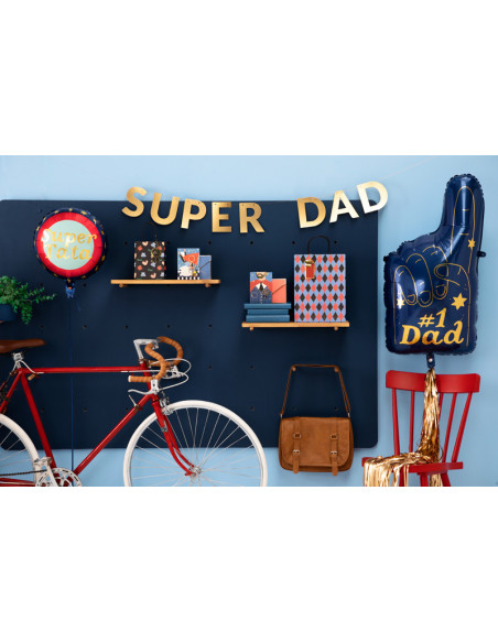 Balon foliowy Super Tata, 45 cm, mix