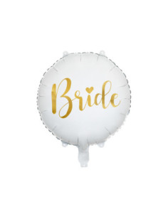 Balon foliowy Bride 45cm, biały