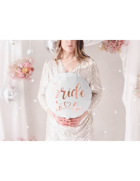 Balon foliowy Bride to be 45cm, biały