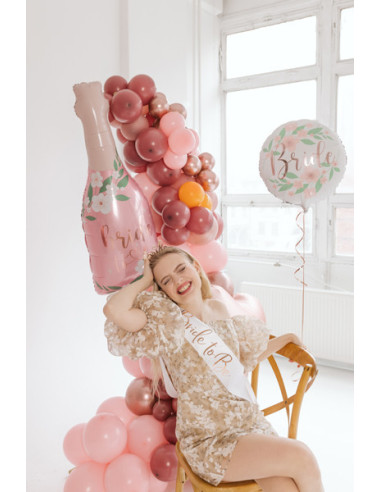 Balon foliowy Bride kwiaty 45cm, biały