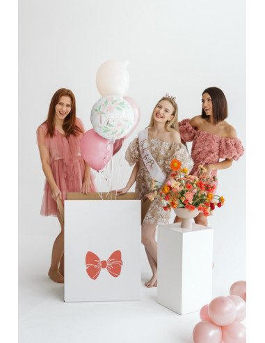 Balon foliowy Bride kwiaty 45cm, biały