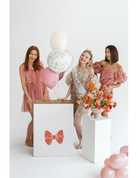 Balon foliowy Bride kwiaty 45cm, biały