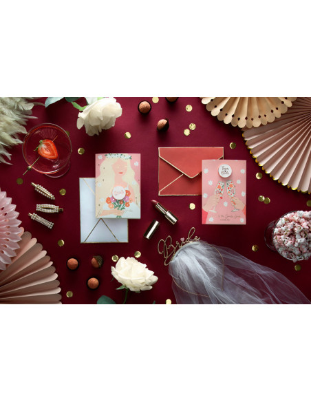 Kartka z pinem Bride Team, 10.5x15 cm