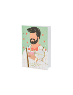 Kartka z pinem Groom, 10.5x15 cm