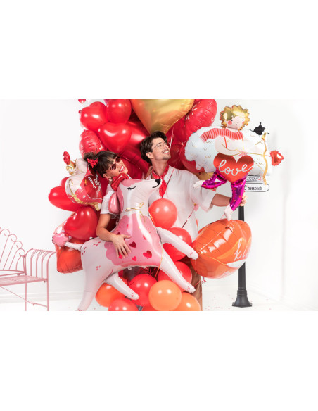 Balony 10'' Serca, Pastel czerwony (1 op. / 100 szt.)
