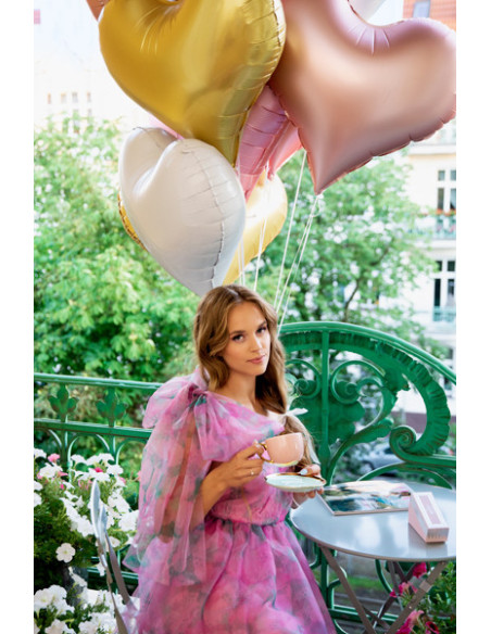 Balon foliowy Serce, 75x64,5 cm, biały