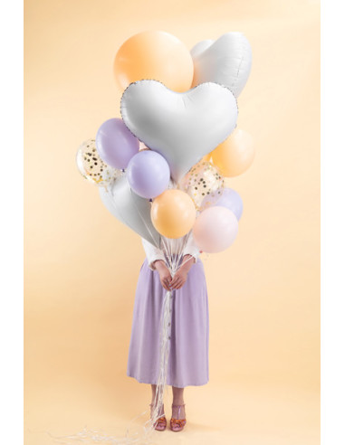 Balon foliowy Serce, 75x64,5 cm, biały