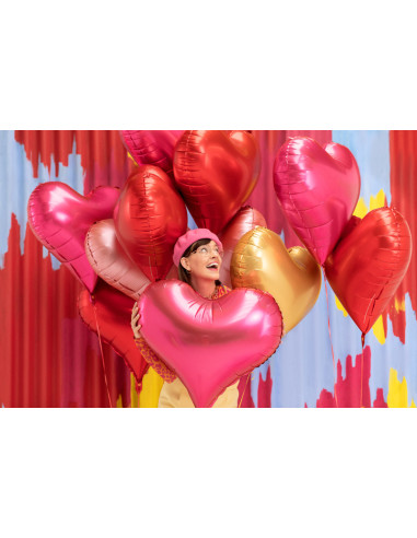 Balon foliowy Serce, 75x64,5 cm, złoty