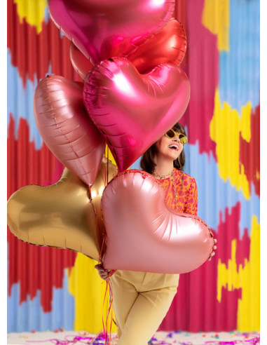 Balon foliowy Serce, 75x64,5 cm, złoty