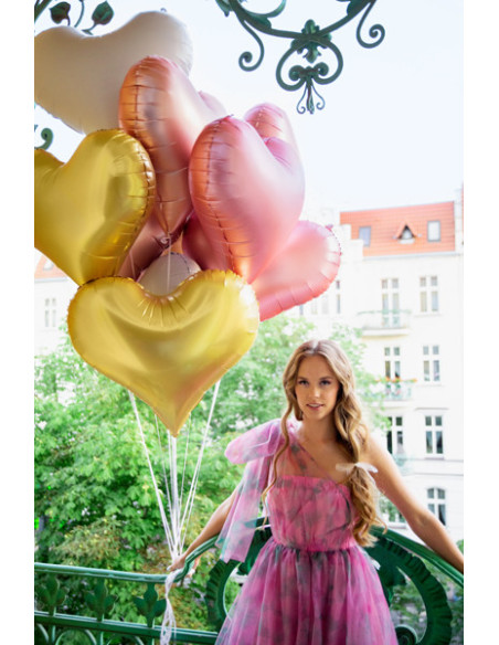 Balon foliowy Serce, 75x64,5 cm, jasny różowy