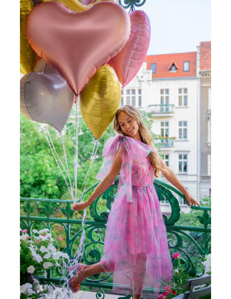 Balon foliowy Serce, 75x64,5 cm, jasny różowy