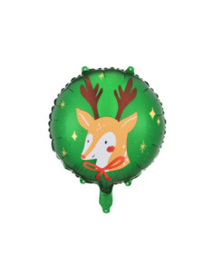 Balon foliowy Renifer, 45 cm, mix