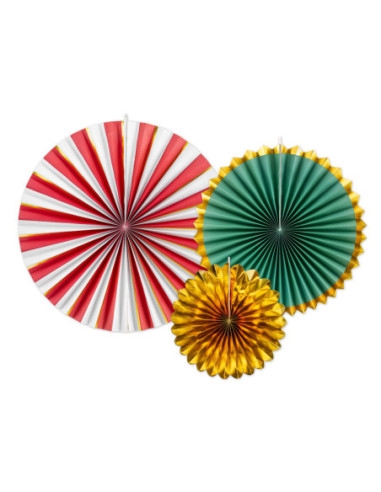 Rozety dekoracyjne, mix, 26-43 cm (1 op. / 3 szt.)