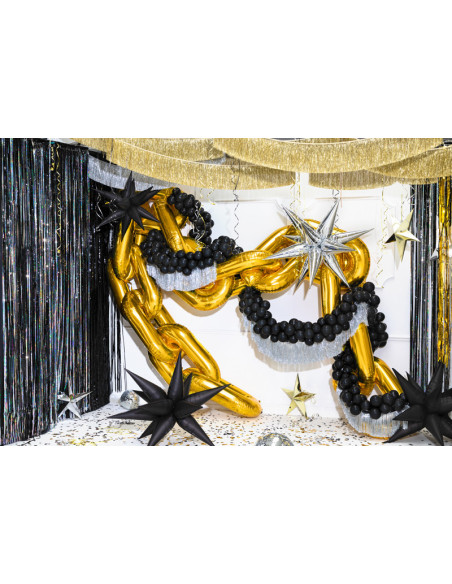 Balon foliowy Gwiazda 3D, 70cm, srebrny