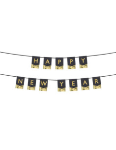 Baner Happy New Year, 135x16,5 cm