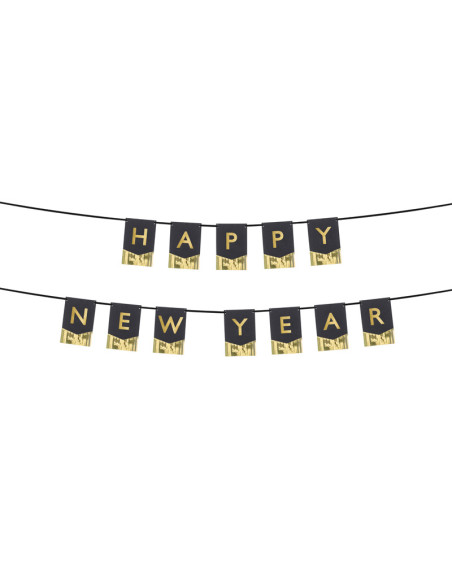 Baner Happy New Year, 135x16,5 cm
