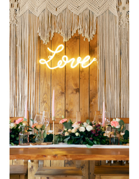 Neon LED - Love, biały, 61x27,4 cm