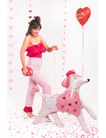 Balon foliowy Pudel, 119x108 cm, mix