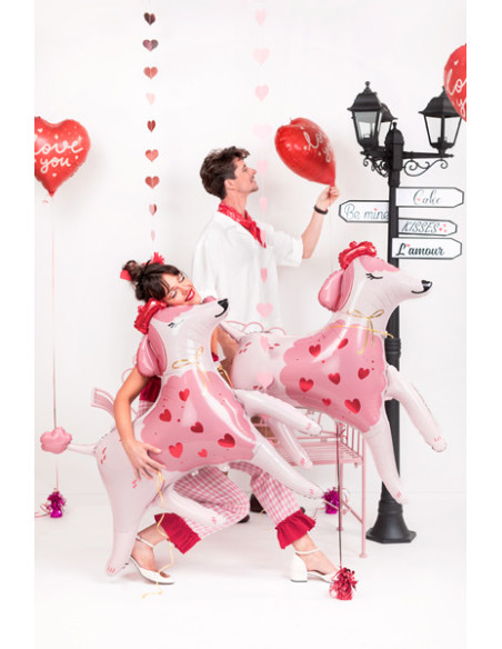 Balon foliowy Pudel, 119x108 cm, mix