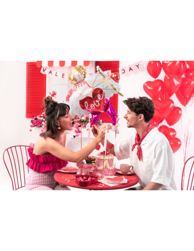 Serwetki Serce, czerwony, 14.3x12.5 cm (1 op. / 20 szt.)