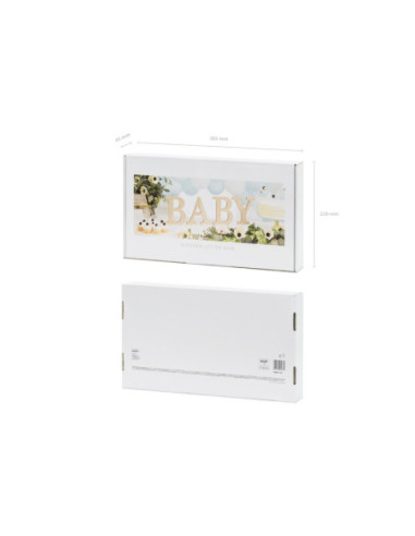 Drewniany napis BABY, 16.5-21.5x19.5 cm