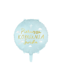 Balon foliowy Komunia Święta, 45 cm, mix