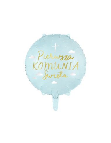 Balon foliowy Komunia Święta, 45 cm, mix