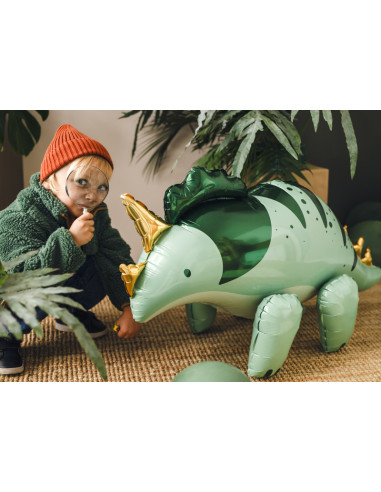 Balon foliowy Triceratops, 101x60.5cm, zielony