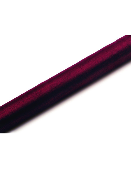 Organza Gładka, bordo, 0,36 x 9m (1 szt. / 9 mb.)
