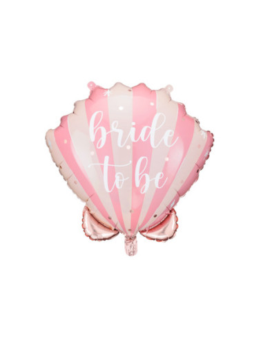 Balon foliowy Muszelka Bride to be, 52x50 cm, mix