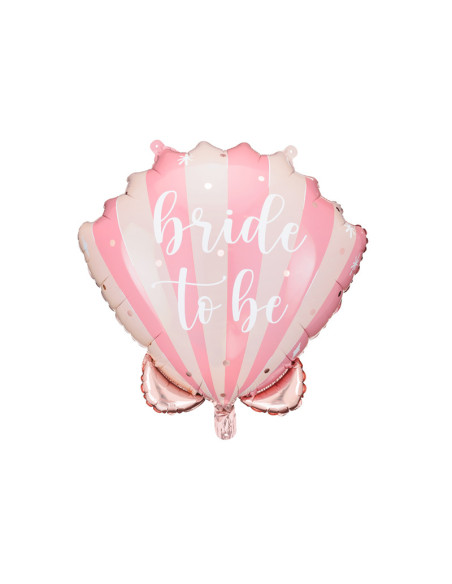 Balon foliowy Muszelka Bride to be, 52x50 cm, mix