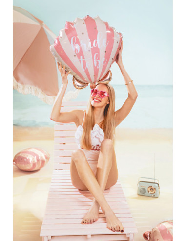 Balon foliowy Muszelka Bride to be, 52x50 cm, mix