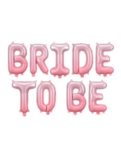 Balon foliowy Bride to be, 350x45 cm, różowy