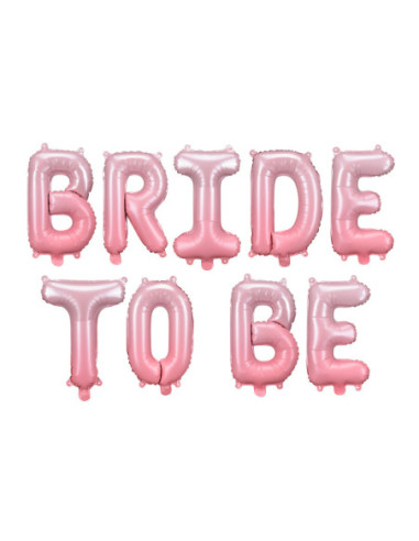 Balon foliowy Bride to be, 350x45 cm, różowy