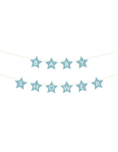 Baner Baby shower, 290x16.5 cm, jasny niebieski